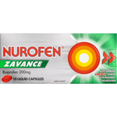 Nurofen Zavance Fast Pain Relief Liquid Capsules 10pk