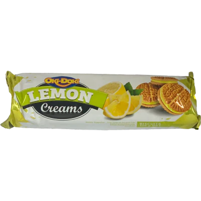 Oki Doki Lemon Creams Biscuits 154g