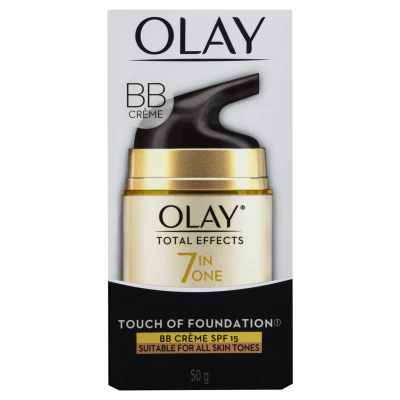 Olay Total Effects 7 In One Touch Of Foundation Moisturiser SPF15 Day Cream 50g