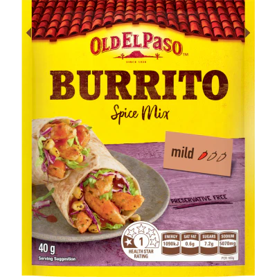 Old El Paso Burrito Spice Mix 40g
