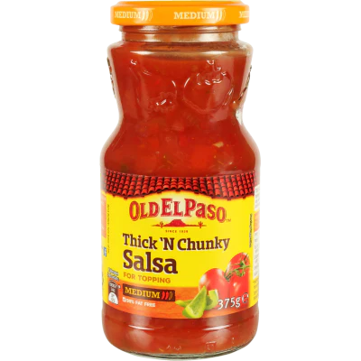 Old El Paso Medium Thick 'n Chunky Salsa For Topping 375g