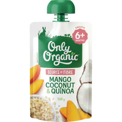 Only Organic Mango Coconut & Quinoa 6+ Months 120g