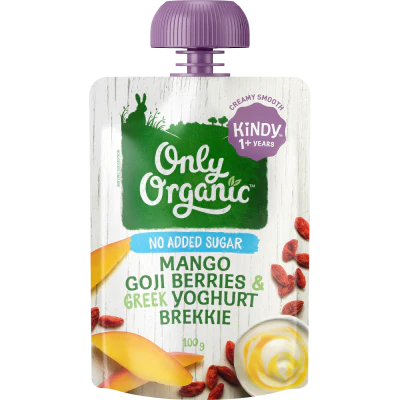 Only Organic Mango Goji Berries & Greek Yoghurt Brekkie Kindy 1+ Years 100g