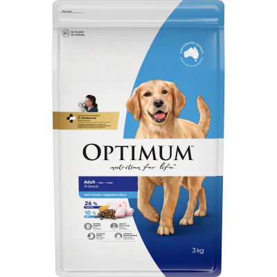 Optimum Adult Chicken Vegetables & Rice Dry Dog Food 3kg