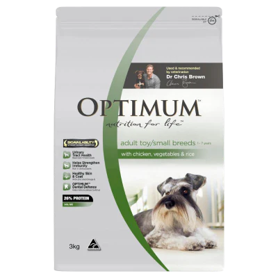 Optimum Small Breed Adult Chicken Vegetables & Rice Dry Dog Food 3kg