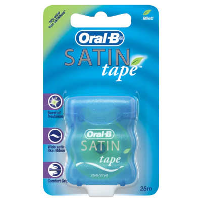 Oral-B Mint Satin Tape Dental Floss 25m