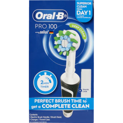 Oral-B Pro 100 Cross Action Electric Toothbrush 1pk