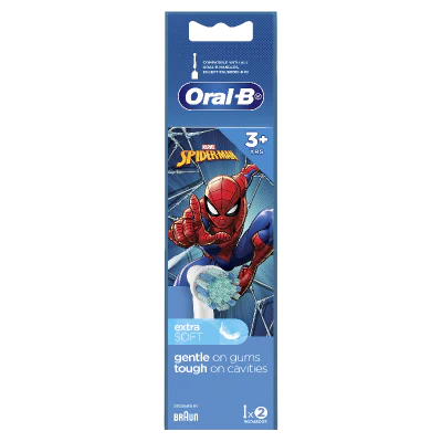 Oral-B Stages Power Spiderman 3+ Years Soft Toothbrush Heads 2pk