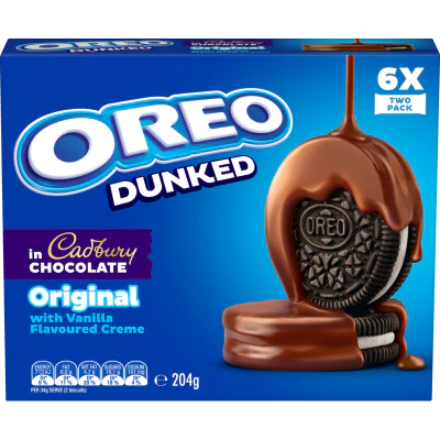 Oreo Cadbury Dunked Original Chocolate Cookies 197g