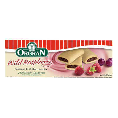 Orgran Wild Raspberry Fruit Filled Biscuits 175g