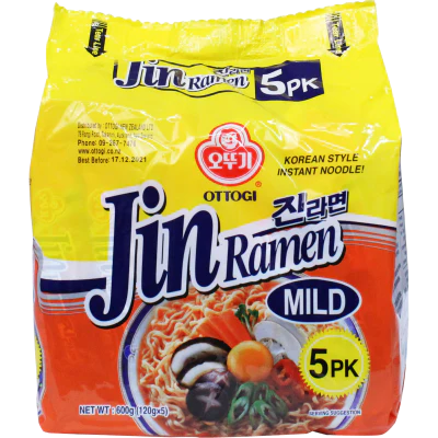 Ottogi Mild Multi Jin Ramen Noodles 600g