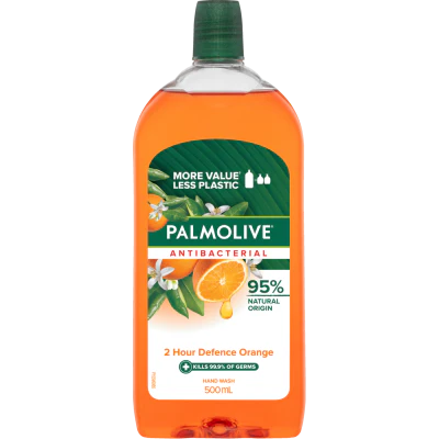Palmolive Antibacterial 2 Hour Defence Orange Liquid Hand Wash Refill 500ml