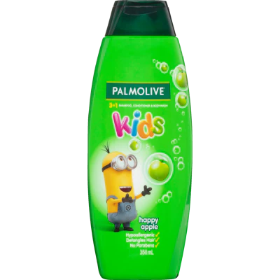 Palmolive Kids Minions Happy Apple 3 In 1 Hypoallergenic Shampoo Conditioner & Bodywash 350ml