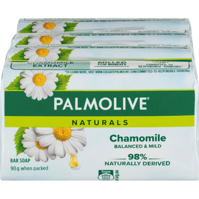 Palmolive Naturals Balanced & Mild Chamomile Extracts Bar Soap 4 x 90g