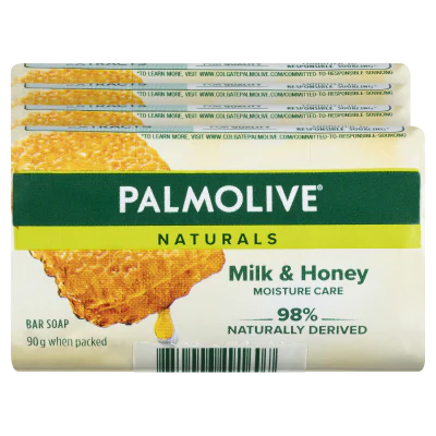 Palmolive Naturals Replenishing Milk & Honey Bar Soap 4 x 90g