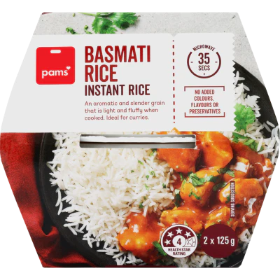 Pams Basmati Rice 2 x 125g