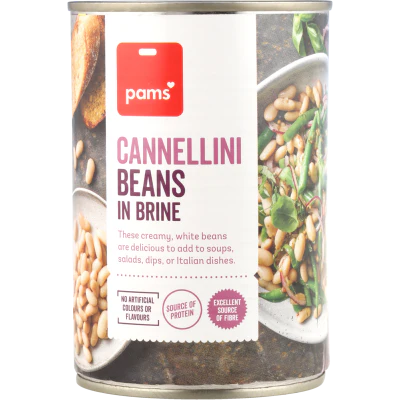 Pams Cannellini Beans In Brine 400g