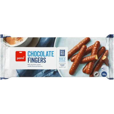 Pams Chocolate Fingers Biscuits 200g