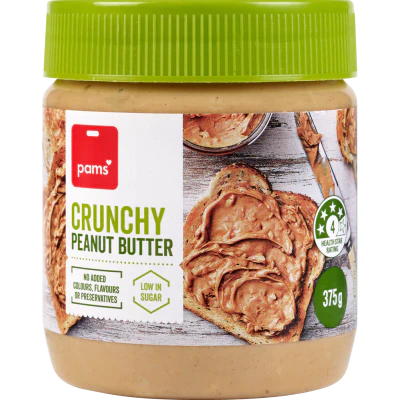 Pams Crunchy Peanut Butter 375g
