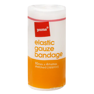 Pams Elastic Gauze Bandage 80mm 1pk