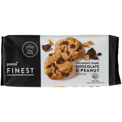 Pams Finest Dark Chocolate Peanut Cookies 300g