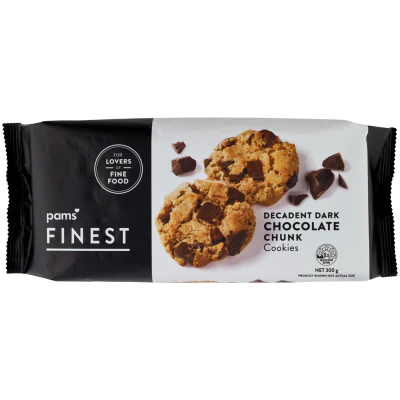 Pams Finest Decadent Dark Chocolate Chunk Cookies 300g