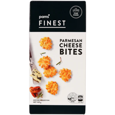 Pams Finest Parmesan Cheese Bites 100g