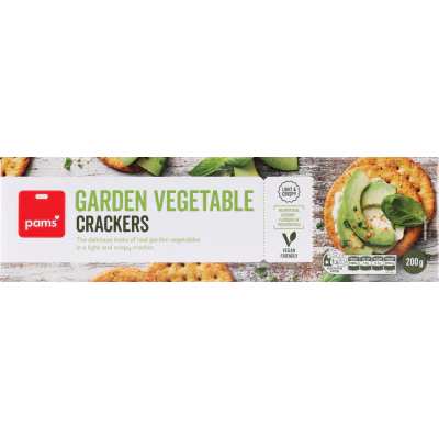 Pams Garden Vegetable Crackers 200g