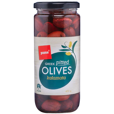 Pams Greek Pitted Kalamata Olives 450g