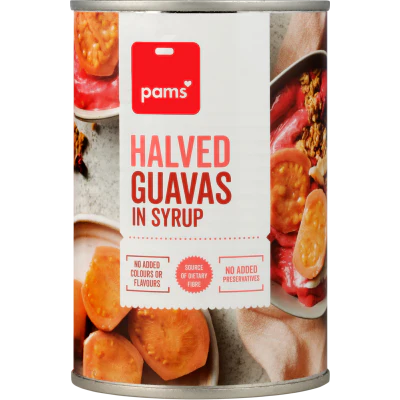 Pams Halved Guavas In Syrup 410g