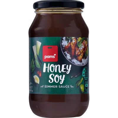Pams Honey Soy Simmer Sauce 560g