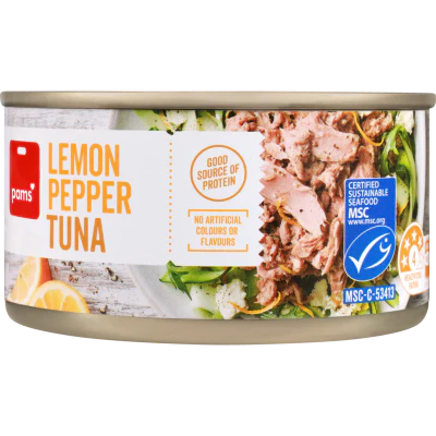 Pams Lemon Pepper Tuna 185g