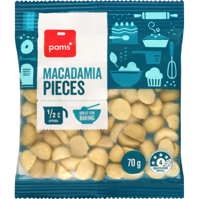 Pams Macadamia Pieces 70g