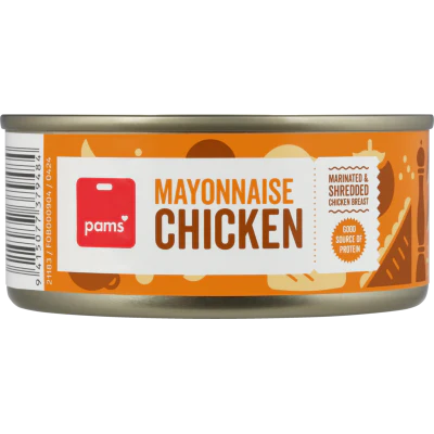 Pams Mayonnaise Marinated & Shredded Chicken Breast 160g
