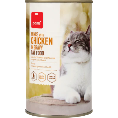 Pams Mince With Chicken In Gravy Cat Food 700g