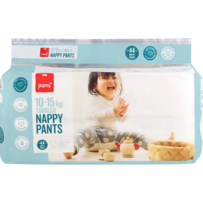 Pams Nappy Pants Boys & Girls 10-15kg Toddler 44pk