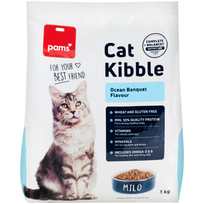 Pams Ocean Flavor Banquet Cat Kibble 1kg