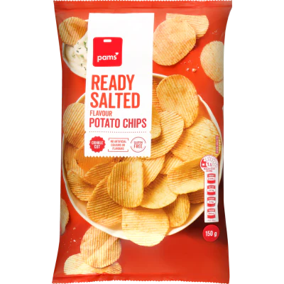 Pams Ready Salted Flavour Potato Chips 150g
