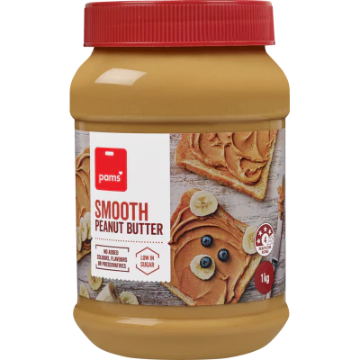 Pams Smooth Peanut Butter 1kg