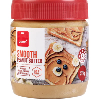 Pams Smooth Peanut Butter 375g