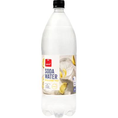 Pams Soda Water With A Lemon Twist 1.5l