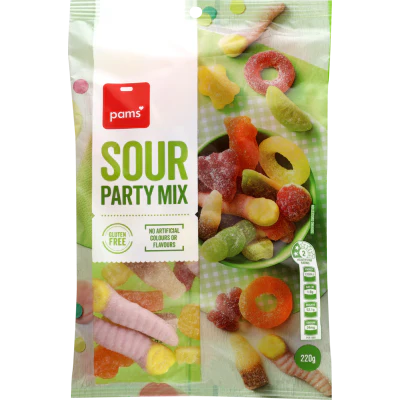 Pams Sour Party Mix 220g