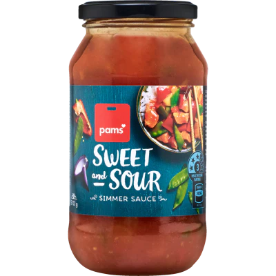 Pams Sweet And Sour  Simmer Sauce 510g