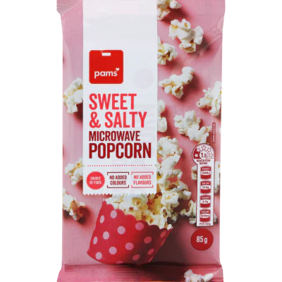 Pams Sweet & Salty Microwave Popcorn 85g