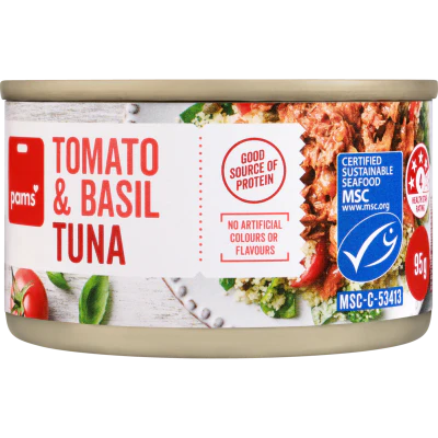 Pams Tomato & Basil Tuna 95g