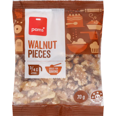 Pams Walnut Pieces 70g