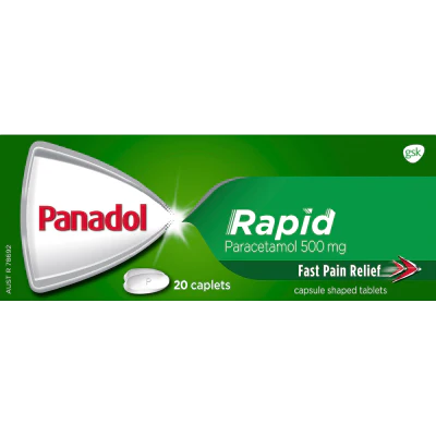 Panadol Rapid Paracetamol 500mg Caplets 20pk