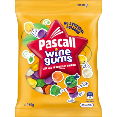 Pascall Wine Gums 180g