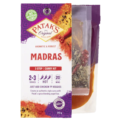 Patak's Aromatic & Robust Madras Curry Kit 313g