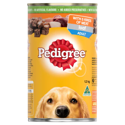 Pedigree 5 Kinds of Meat Loaf Wet Dog Food 1.2kg